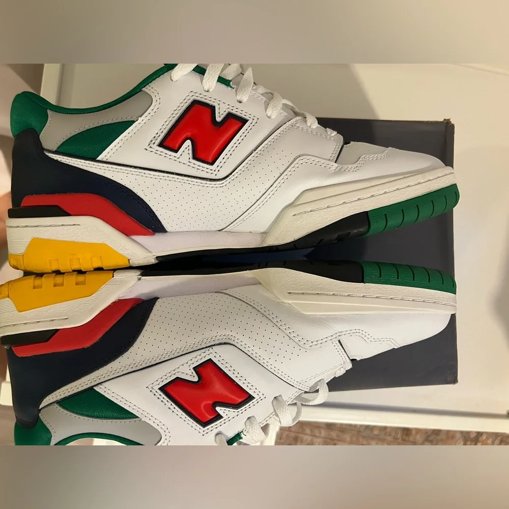 New Balance BB550CL1 size 13 sneakers white, red, blue, green, yellow with box - Picture 3 of 5